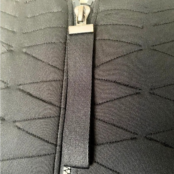 Womens Under Armour Sz Large Luster Jacket Long Full Zip Black Quilted Pockets - Picture 4 of 7